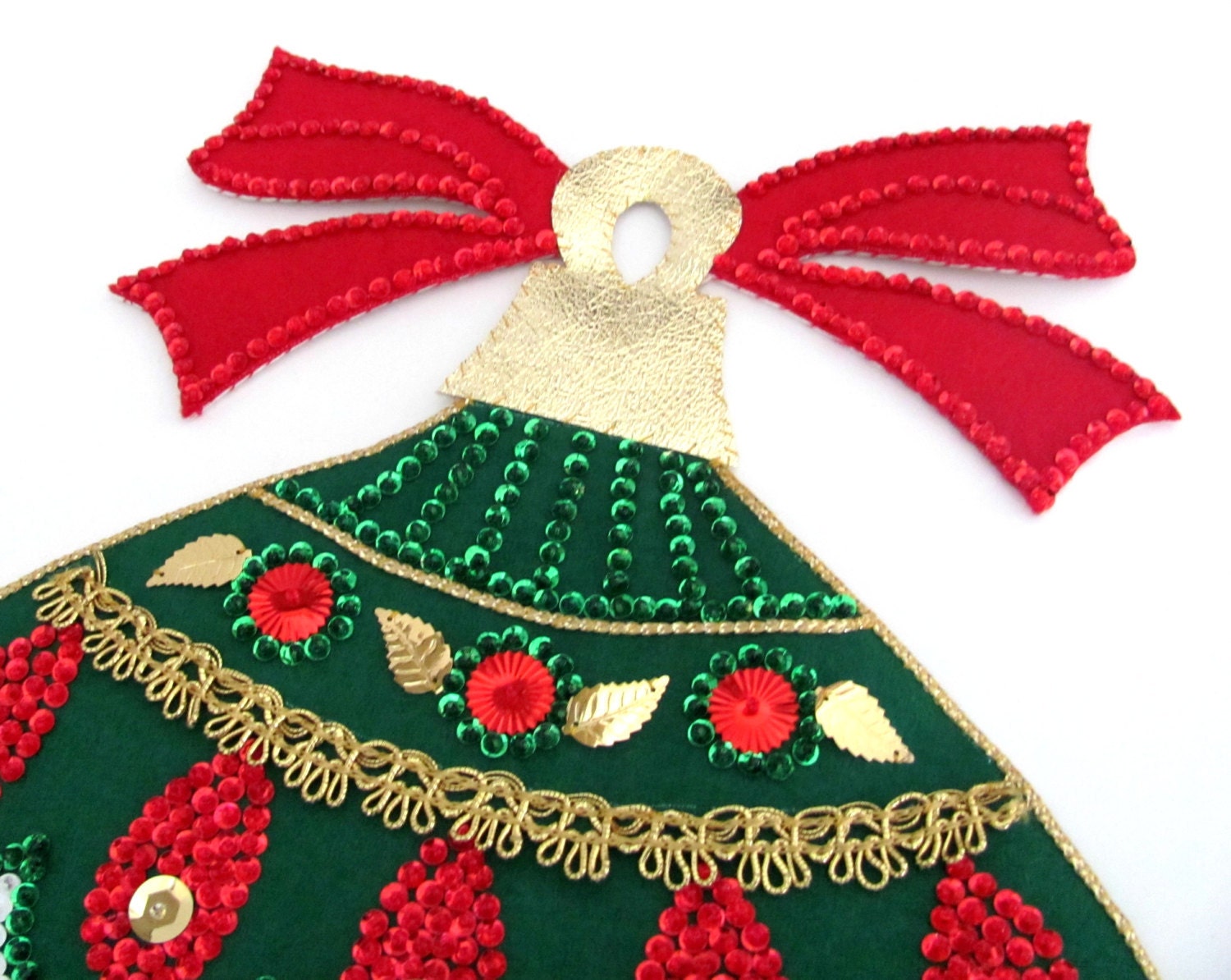 Vintage Christmas Wall Hanging 1960's Bucilla Felt