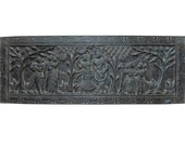 Indian Headboard Radha Krishna Carved Wood Headboards Antique Wall Panel