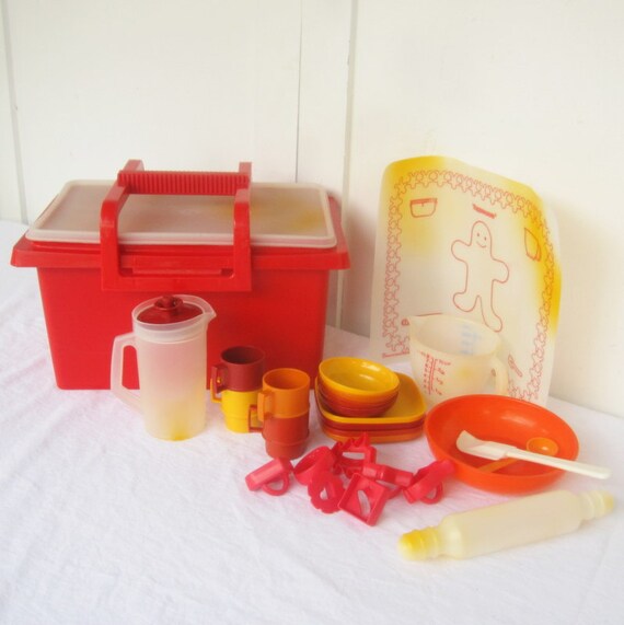 Vintage Tupperware Kitchen Play Set 25 Piece Set by DesignWise4U