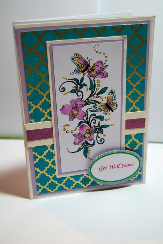 sympathy handmade card get well soon handmade card