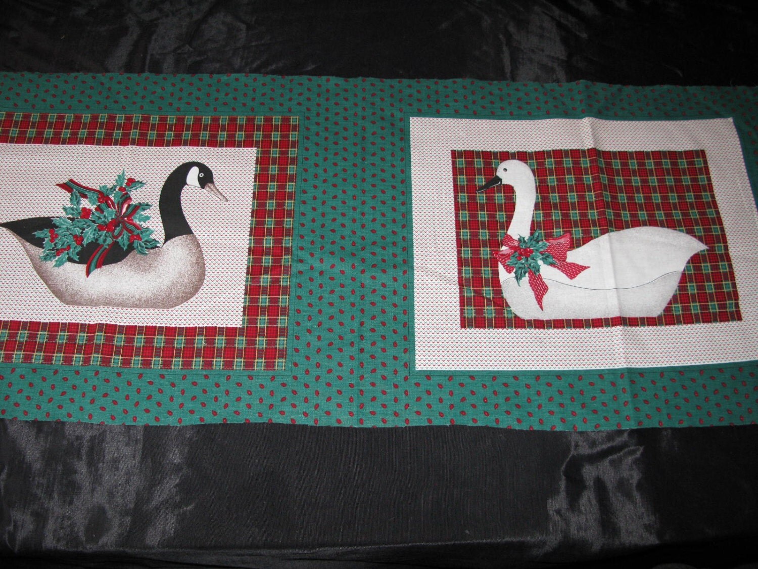 Christmas Pillow Fabric Panel Cotton Quilt Squares by Ribbonsales