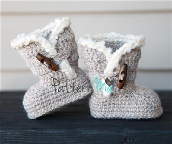 Crochet Baby Booties PDF pattern 3