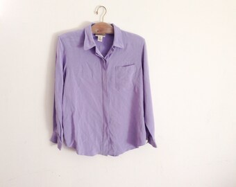 Lavender silk blouse | Etsy