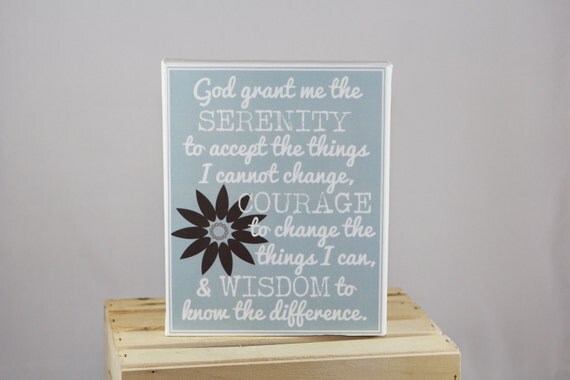 Items similar to Serenity Prayer - 8x10 Canvas on Etsy