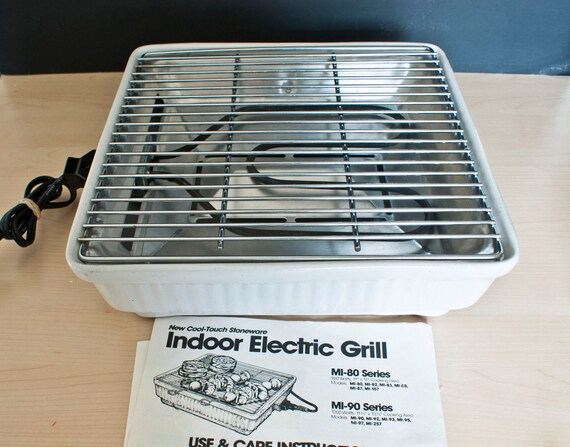 Vintage Maverick Stoneware Indoor Barbecue Electric Grill