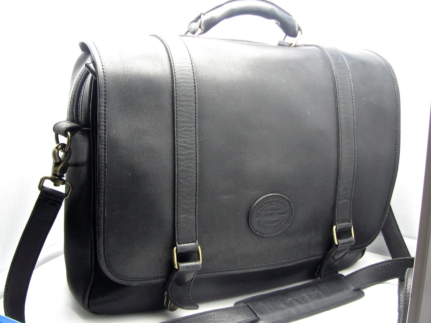 eddie bauer leather briefcase