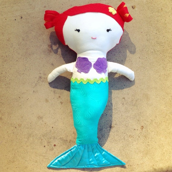 Items similar to Handmade Mermaid doll plush toy on Etsy