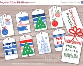 ON SALE 50 % OFF 8 different gift tags holiday Diy Christmas printables hang label tag instant download lettersize Il_170x135