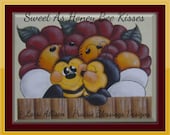 Sweet As Honey Bee Kisses summer painting pattern packet instant download