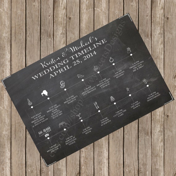 Custom Chalkboard Wedding Party Timeline Printable   Il 570xN.557289342 Mg5p 