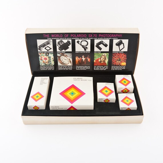 Polaroid SX70 Land Camera Accessory Kit Closeup Lens tripod mount
