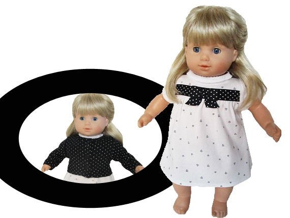 14 or 15 inch doll dress and jacket / Bitty by kkdesignerdolls
