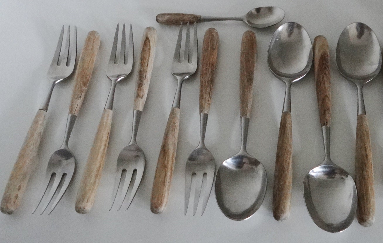 Vintage Flatware Norwegian Stainless Steel and Rosewood