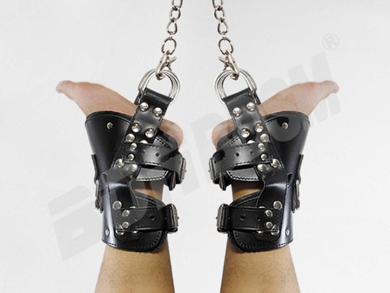 Suspension Heavy Duty Leather Feet Ankle Cuffs Bondage by BONBDSM