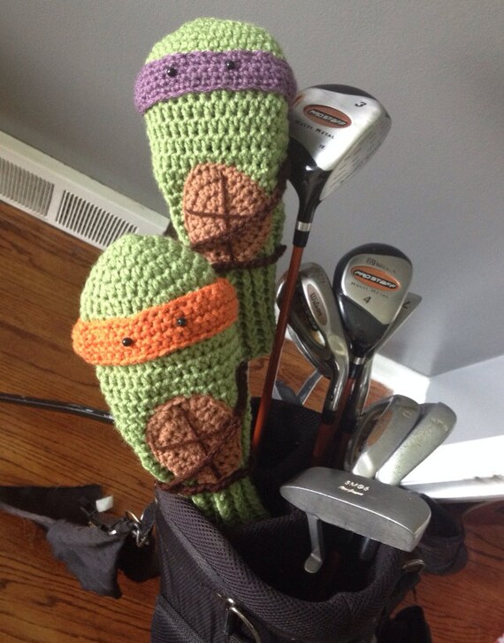 Crochet Ninja Turtles Golf Club Covers set by TheStripedGiraffe13