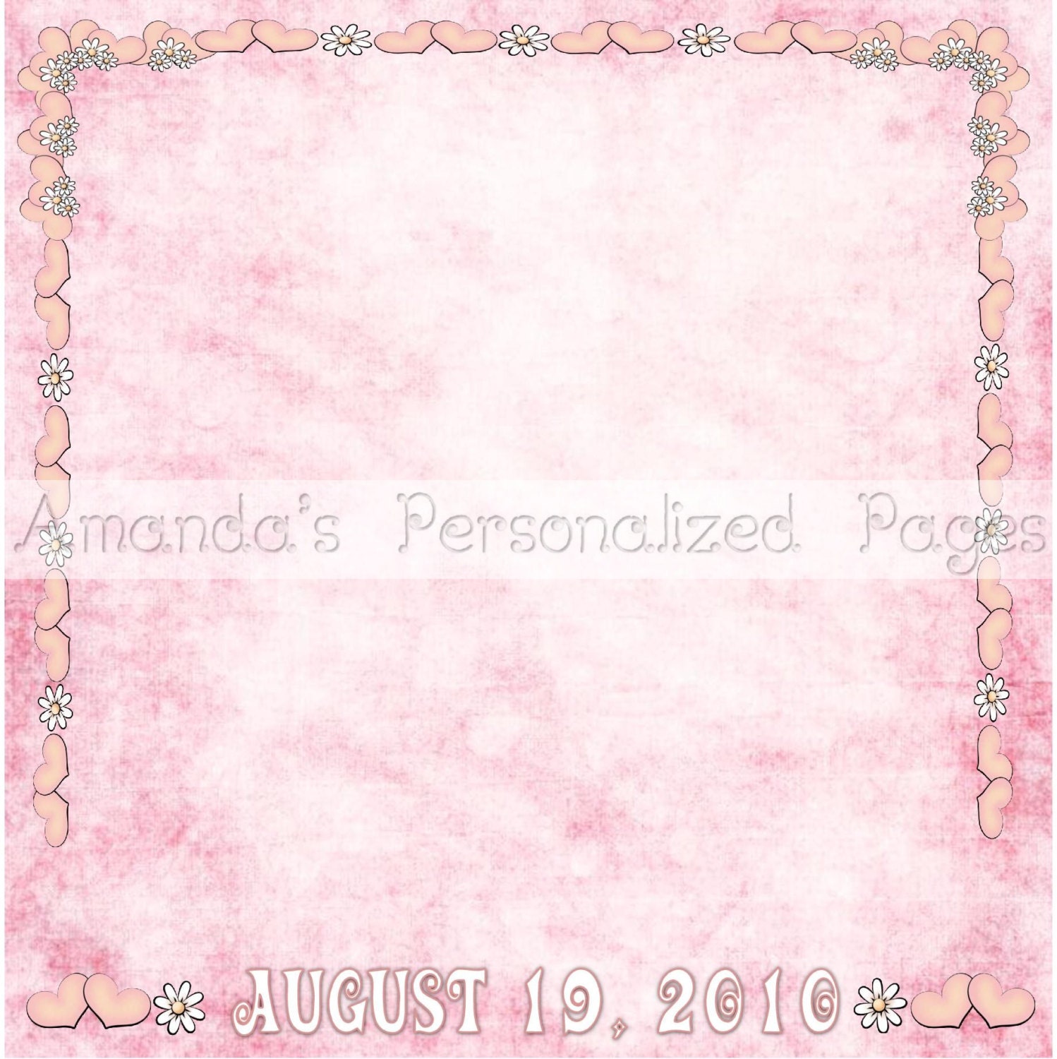 1 12x12 Personalized Scrapbook Paper Wedding 2