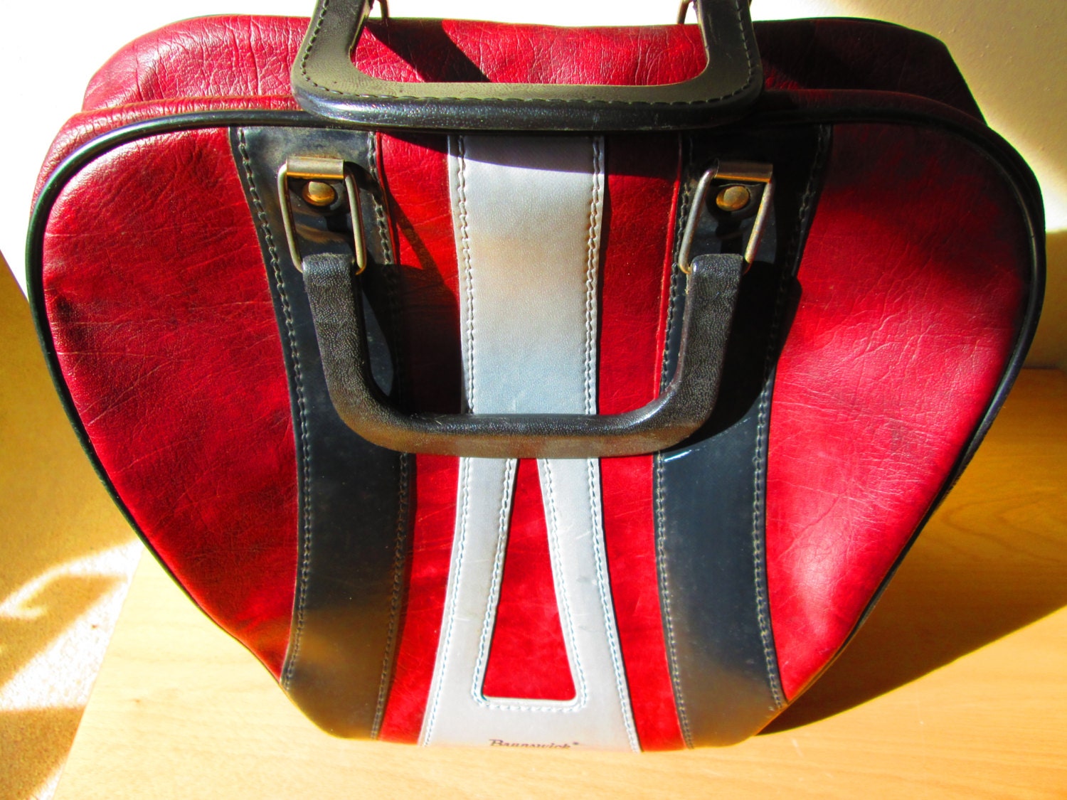 Vintage Brunswick Bowling Ball Bag / Purse by SunriseSunsetVintage