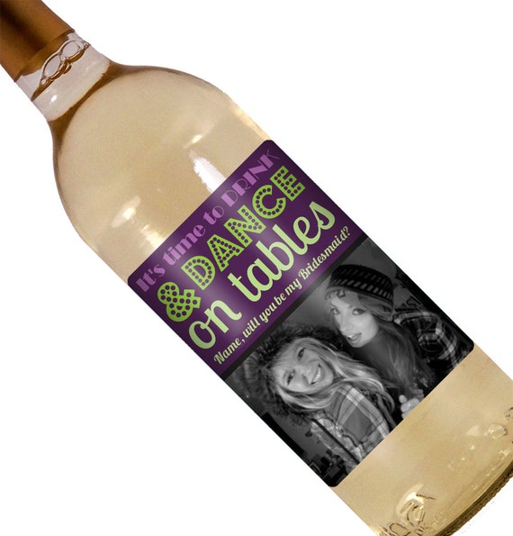 Will You Be My Bridesmaid Wine Label - Wedding Wine Label - Custom Wine Label - Wedding Wine Bottle Label - Wine Labels for Bridesmaids Il_570xn