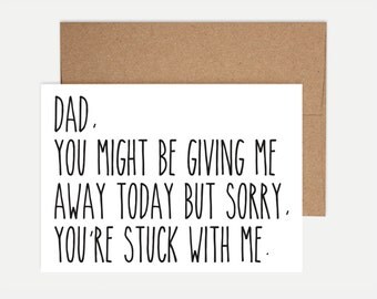Father of the Bride Card - Wedding Card