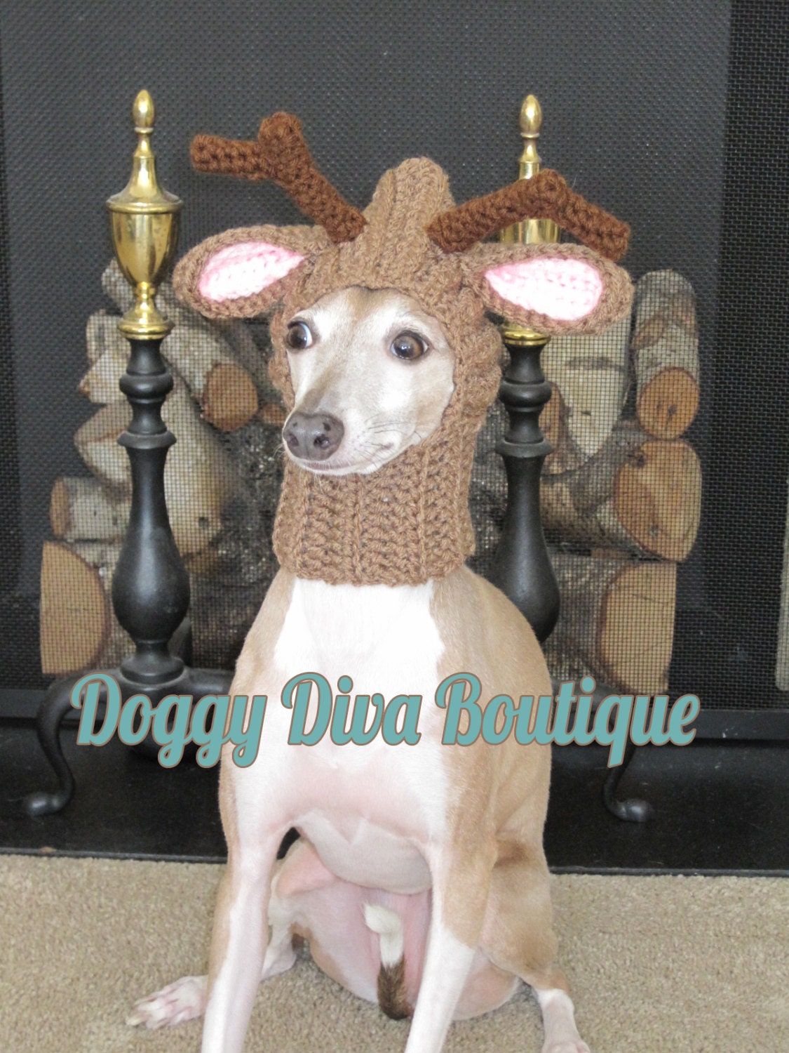 Reindeer Dog Hat Reindeer Dog Snood Christmas Dog Hat