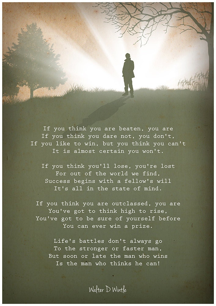 Captivating The Man Who Thinks He Can Poem View in HD Captivating The Man Who Thinks He Can Poem View in HD