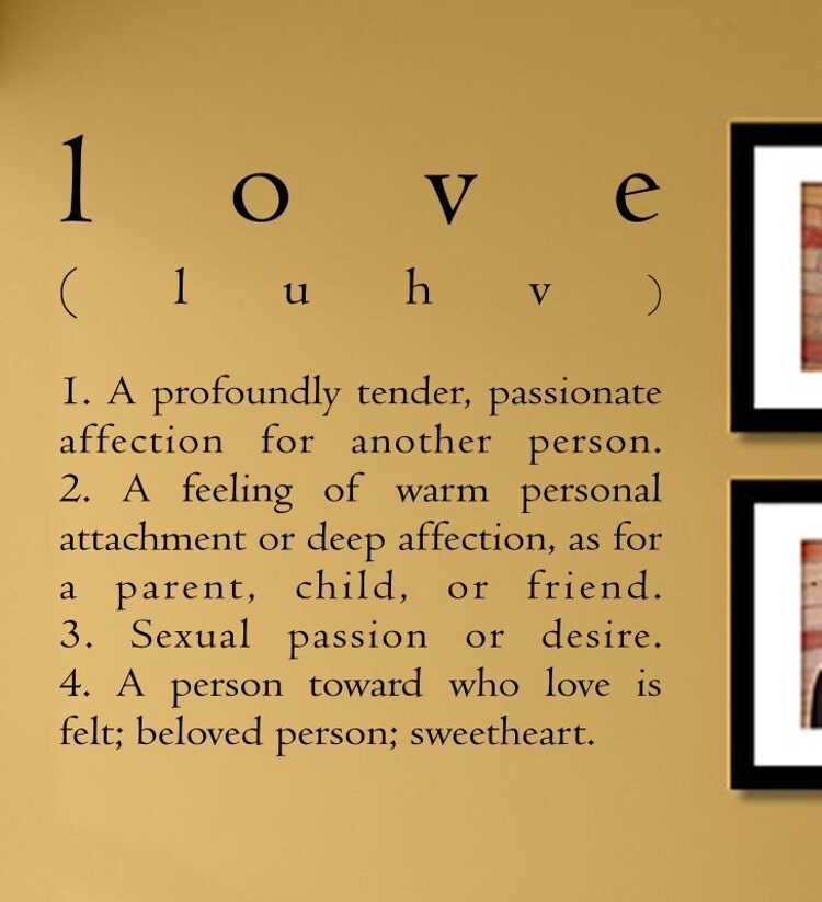 SlapArt™ Love definition Wall Art Decal by VinylMasterpieces