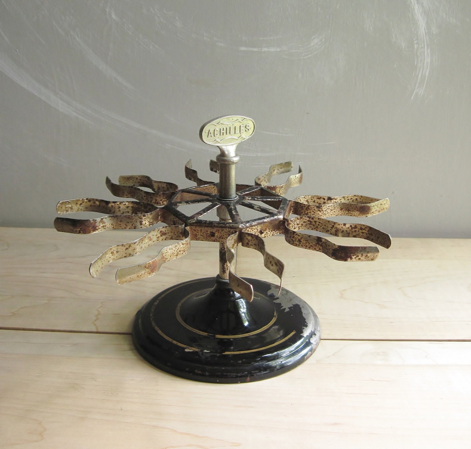 Achilles Vintage Rubber Stamp Holder Industrial Office 10