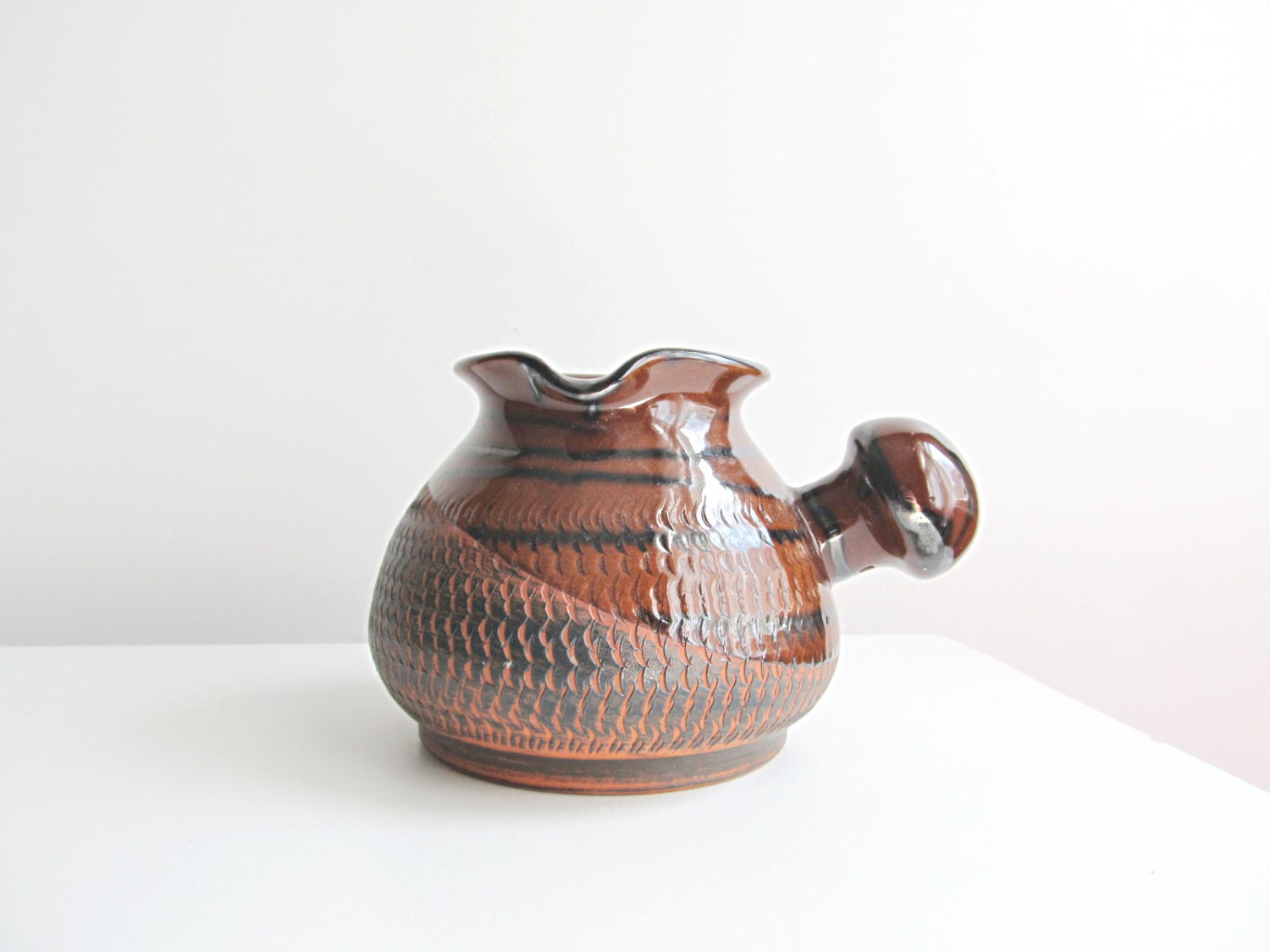 Vintage German Pottery Pot Mid Century Pottery by LittleRetronome