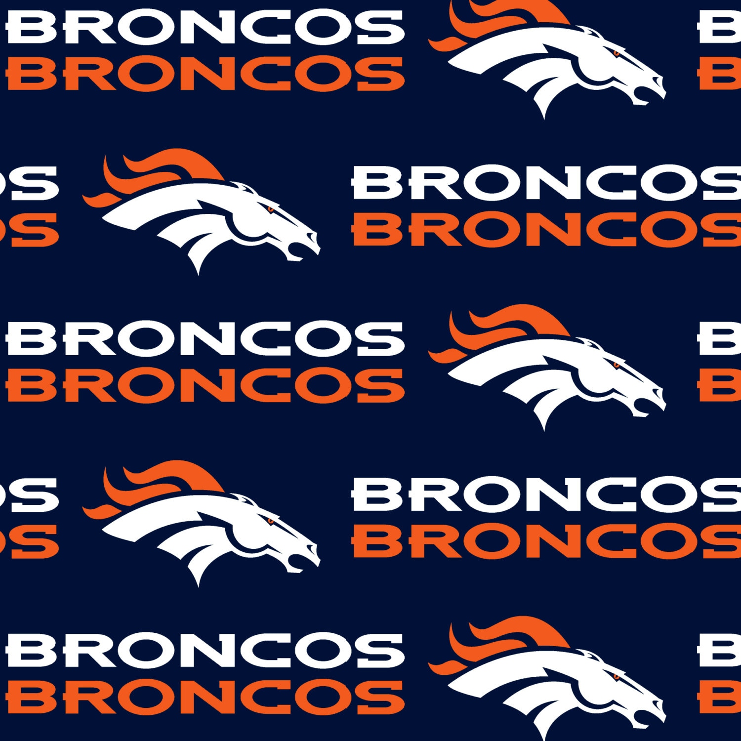 DENVER BRONCOS NFL Cotton Fabric By The Yard Sports Team