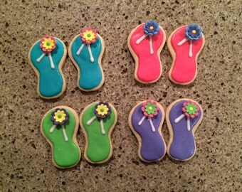 Summer Fun Flip Flop Sugar Cookies