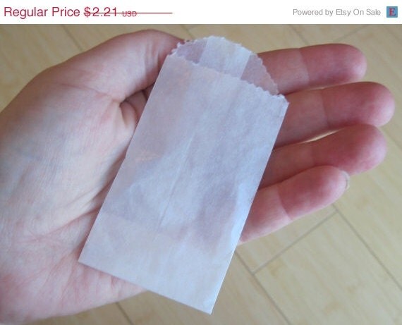 10% off - 25 Itty Bitty Transparent Glassine Bags for Party Favors and more Il_570xn