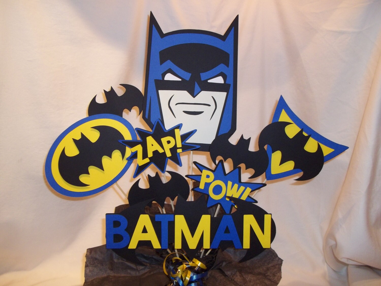 Batman Inspired Centerpiece DIY by MonarchPaperCreation on Etsy