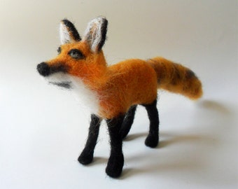 Items similar to Needle felted fox kit, pose-able baby animal on Etsy