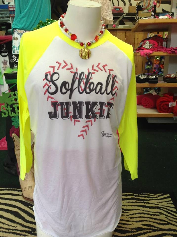 Softball junkie Raglan tee
