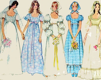 70s wedding dress pattern
