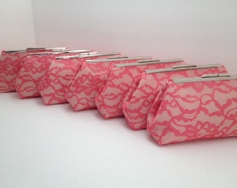 Discount for Multiple Lace Overlay Clutch Purse Orders (Your Choice), Wedding Clutch, Bridesmaid Gift, Custom Wedding Gifts,