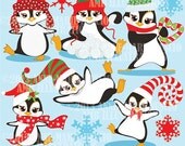 80% OFF Penguin clipart, vector graphics, commercial use, digital clipart, instant download - AMB-307 Il_170x135