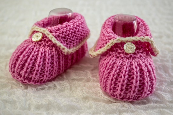KNITTING PATTERN PDF Baby Girl Newborn Booties Cute Baby