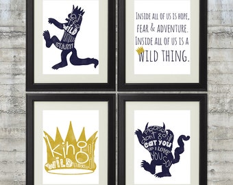 Where The Wild Things Are Print - Set of 4 8x10 Prints