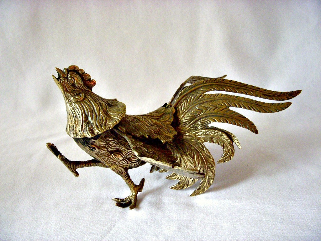 fighting rooster figurine