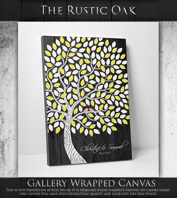 Guest Book Alternative // Guest Book Tree // Fits 100-300 Signatures // 20x30 Inches on Canvas or Print // FREE SHIPPING by WeddingTreePrints