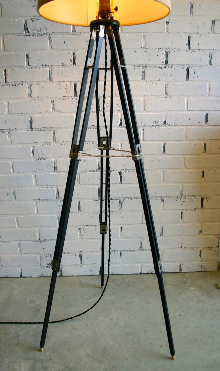 Vintage Tripod Floor Lamp Repurposed Tripod Chic
