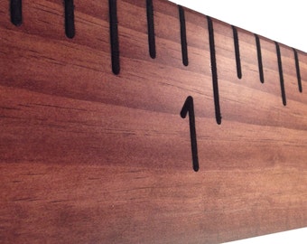 begins at six (6) inches, routed growth chart, kids wooden ruler growth chart, growth stick, measuring stick, engraved growth chart