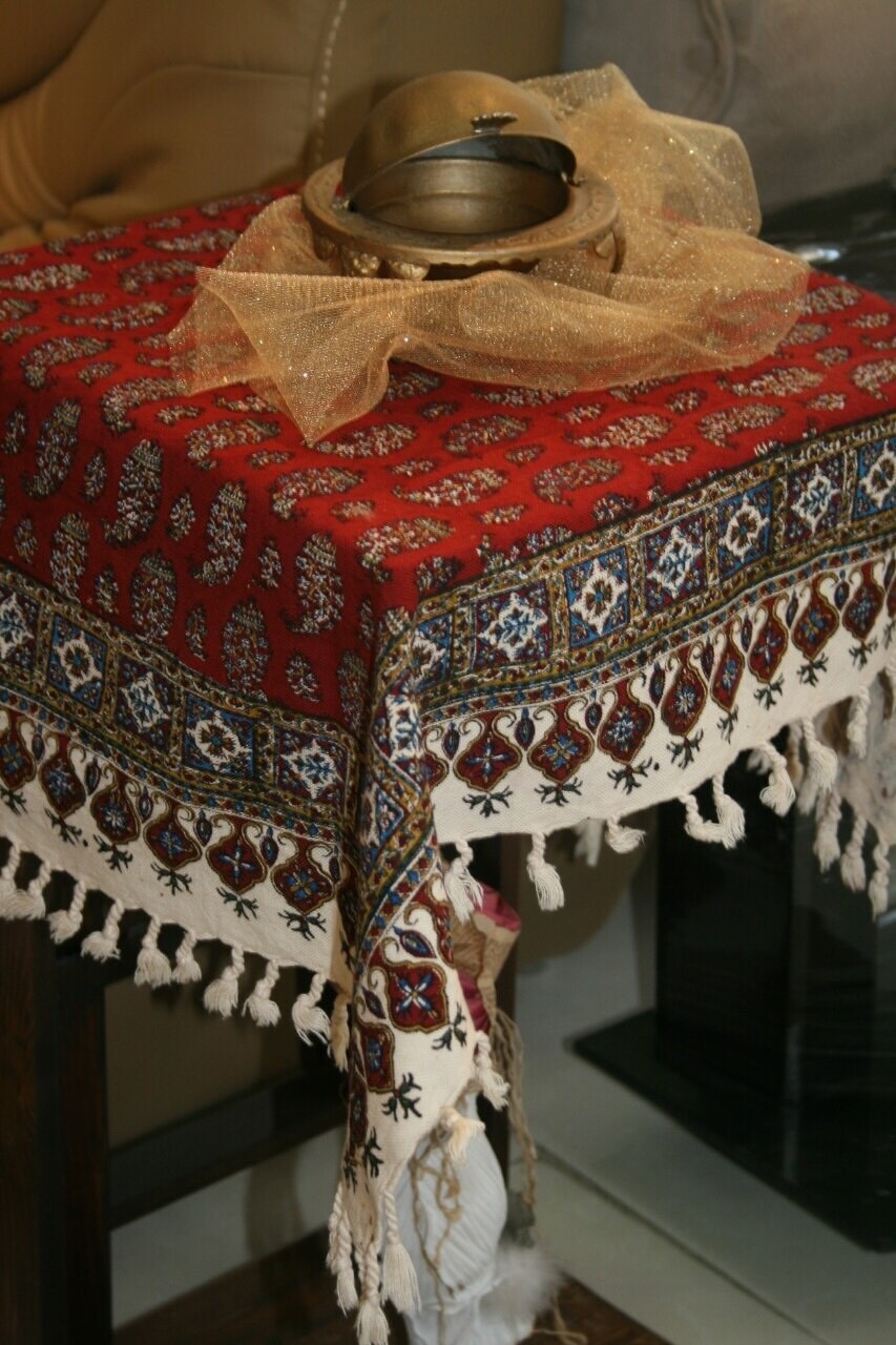 Square Persian Tapestry Cloth Tablecloth or Wall by