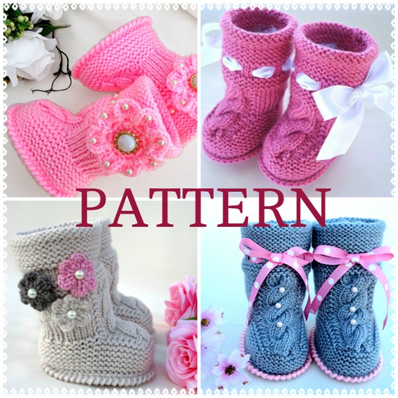 P A T T E R N Baby Booties Baby Girl Shoes Pattern by Solnishko43