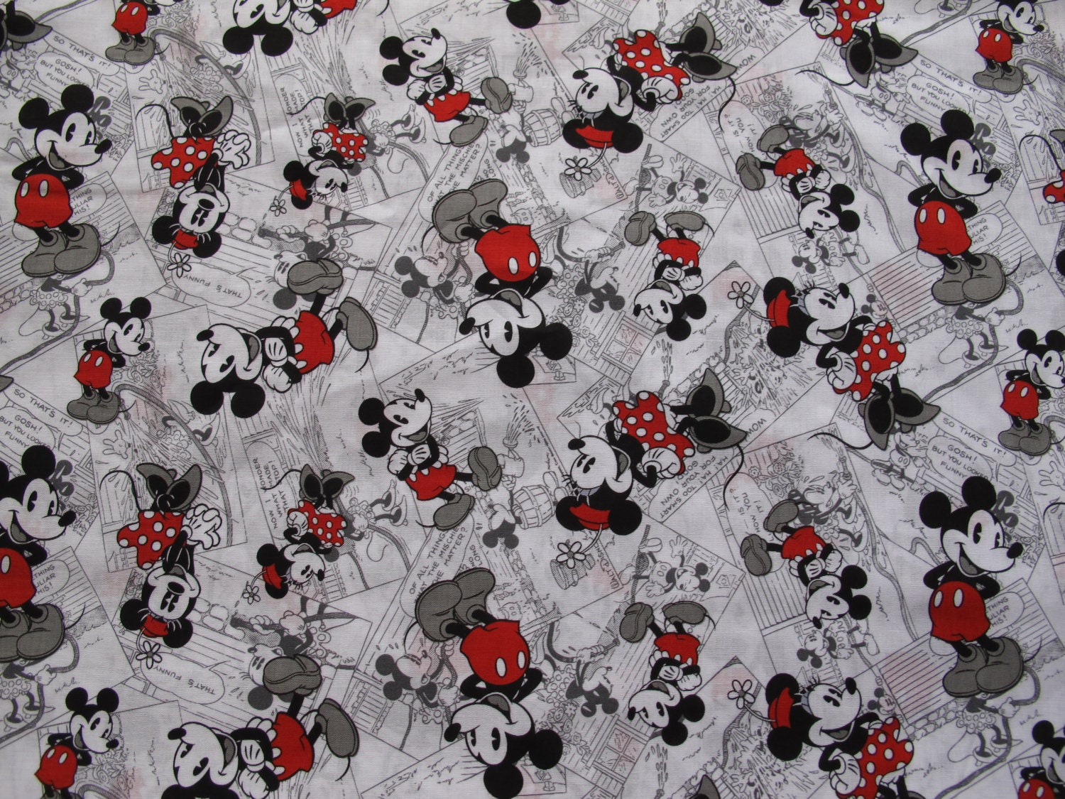 1/2 yard of 100% cotton Mickey Mouse Fabric