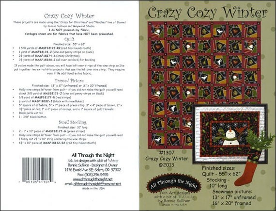 Christmas Quilt Paper Pattern Crazy Cozy Winter by ChristmasJul