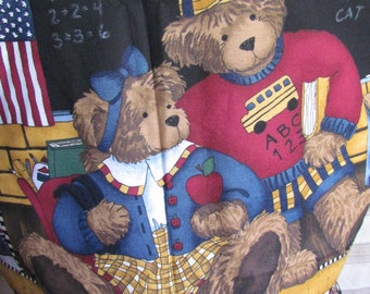 Back-to-school adult vest with bears - Medium