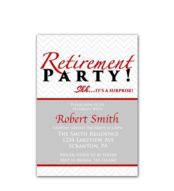 Surprise Retirement Party Invitations 7
