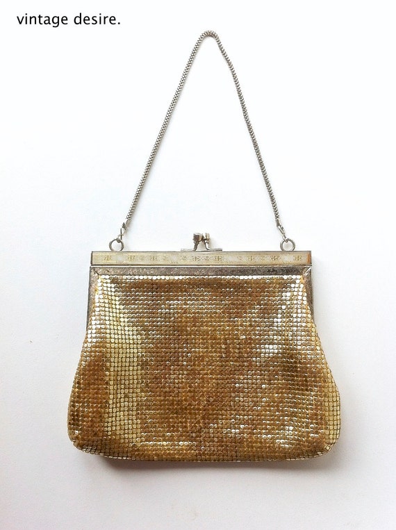 gold glomesh purse